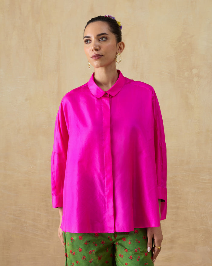 Boxy Shirt - 100% Silk Loose Fit