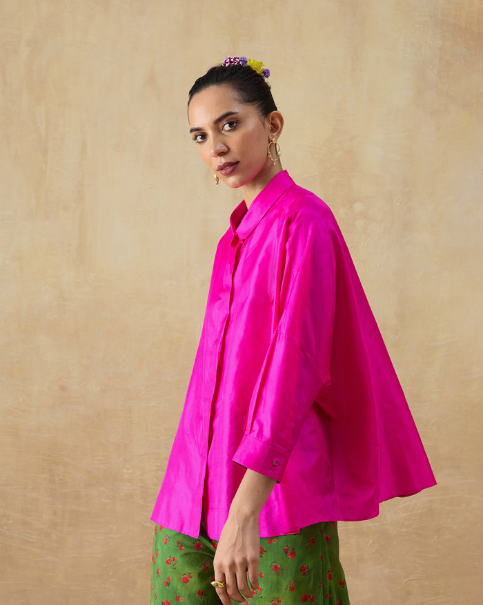 Boxy Shirt - 100% Silk Loose Fit