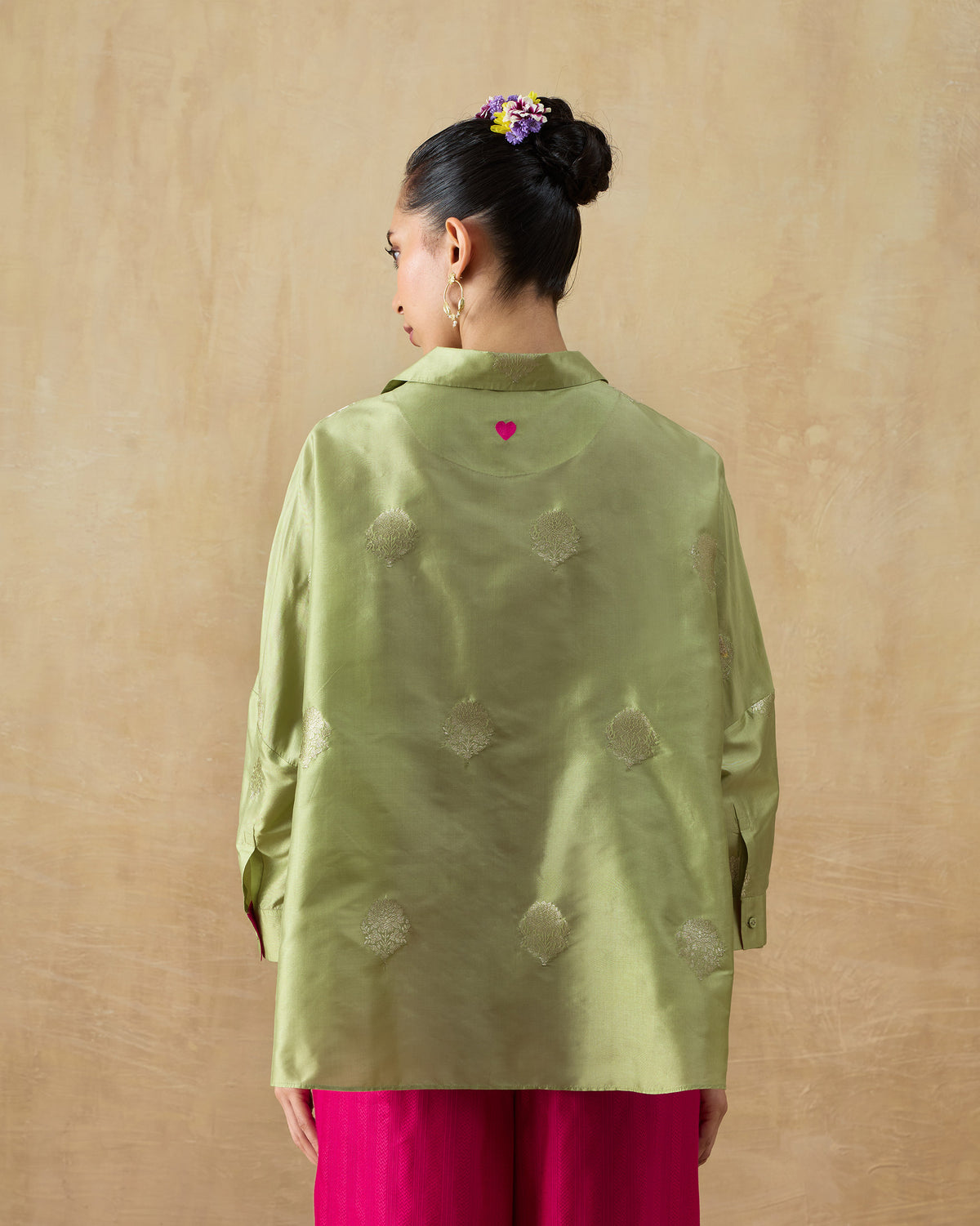 Boxy Shirt - Silk Blend Loose Fit
