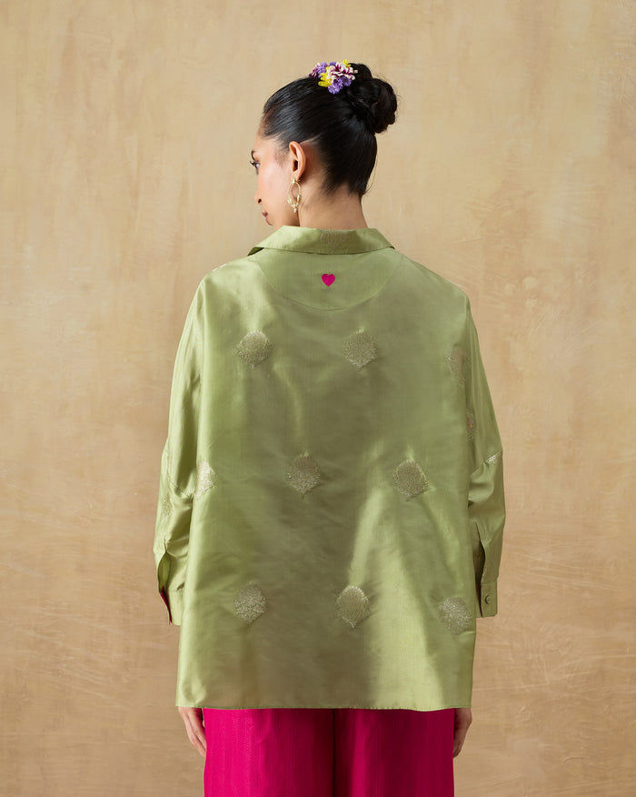 Boxy Shirt - Silk Blend Loose Fit