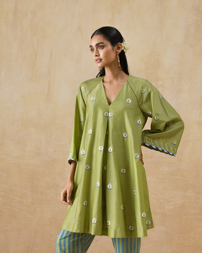 Revelry Kurta - Cotton Silk A-Line Fit