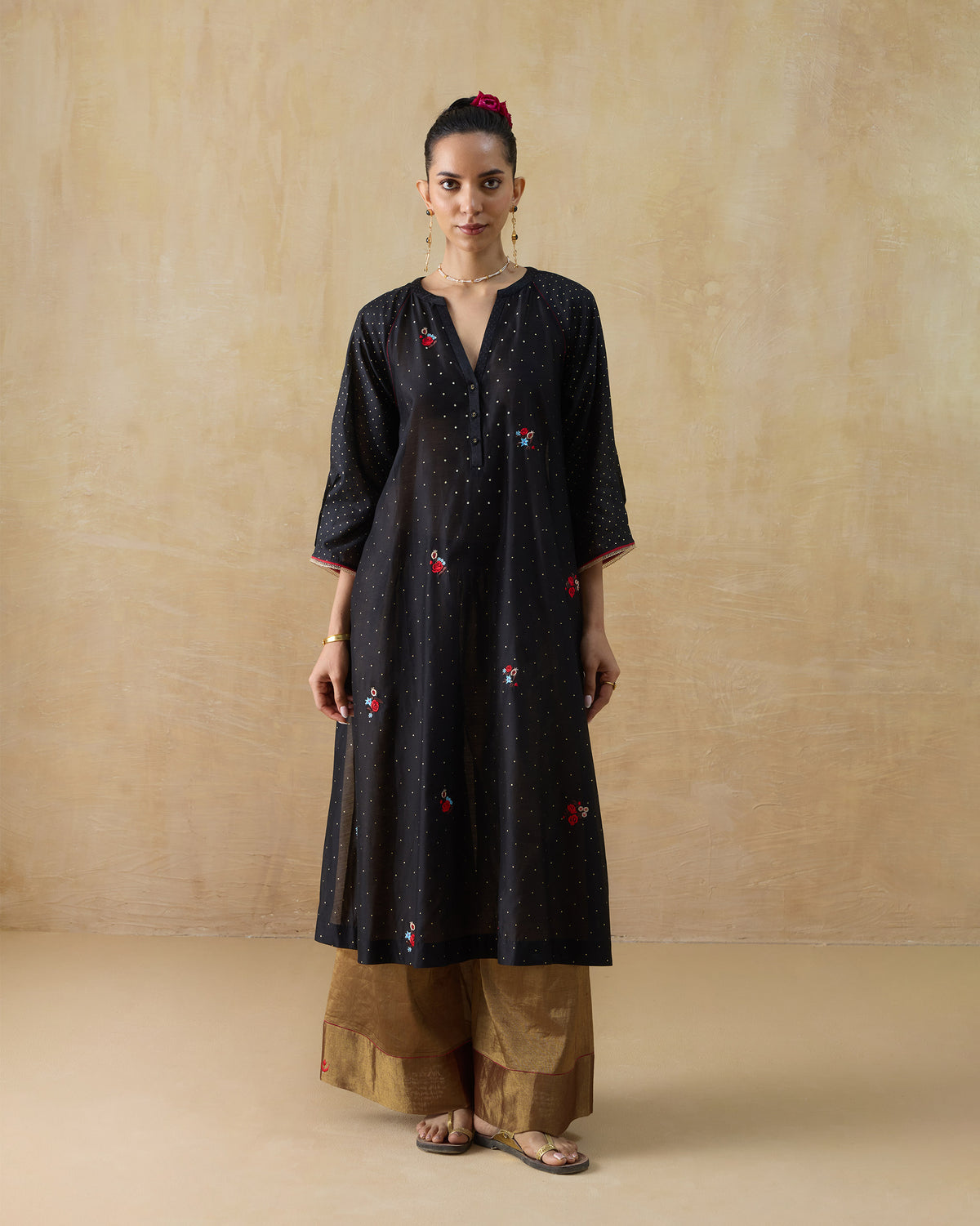 Moonbeam Kurta -
Cotton Silk Regular Fit
