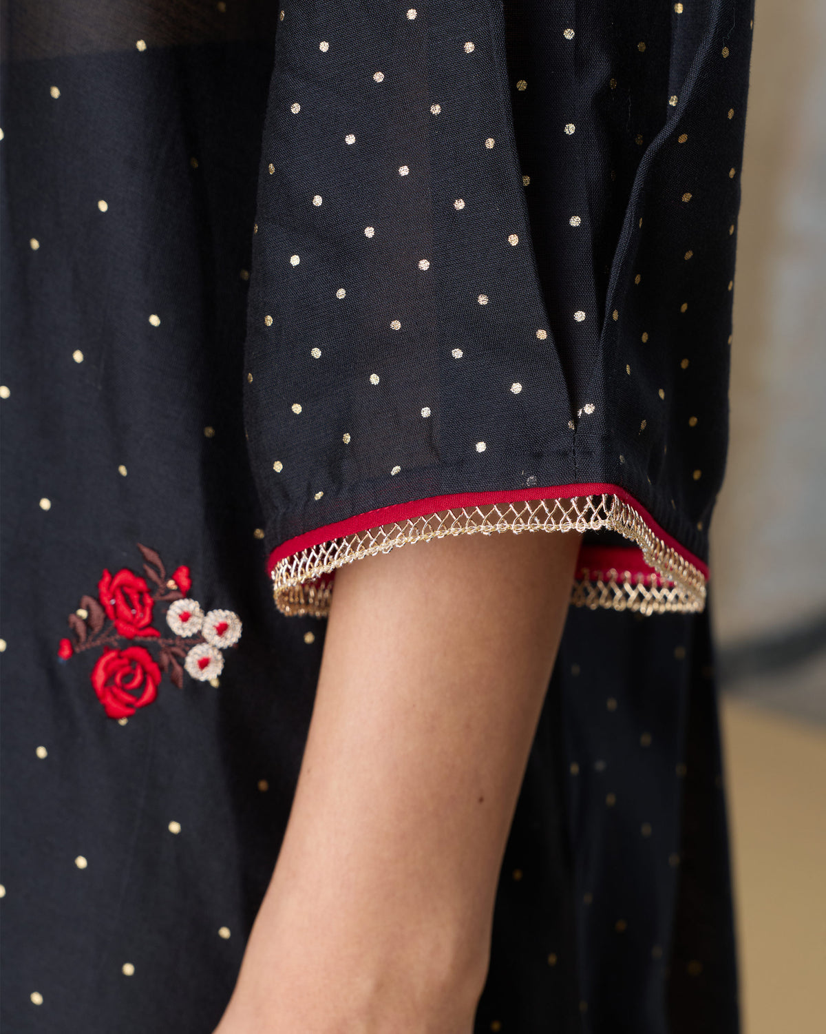Moonbeam Kurta -
Cotton Silk Regular Fit