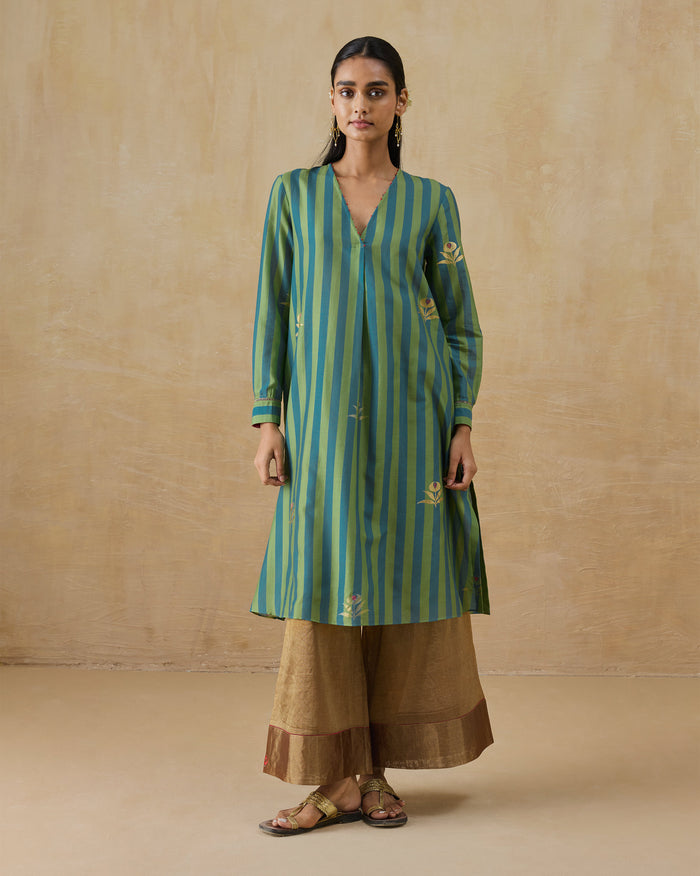 Midnight Club Kurta - Cotton Silk A-Line Fit
