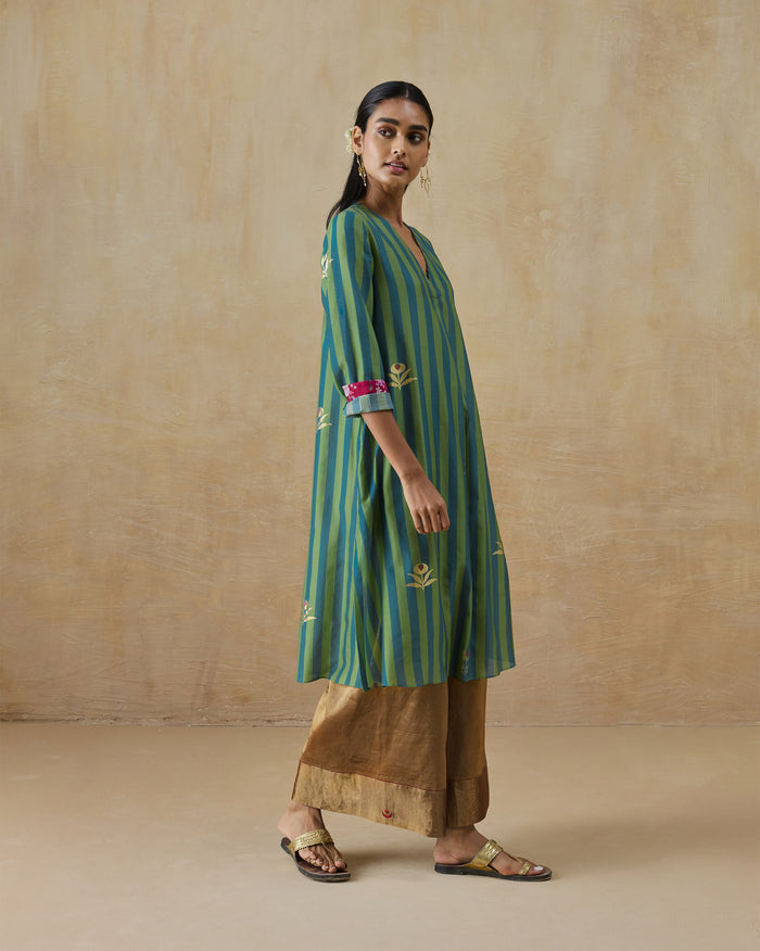 Midnight Club Kurta - Cotton Silk A-Line Fit