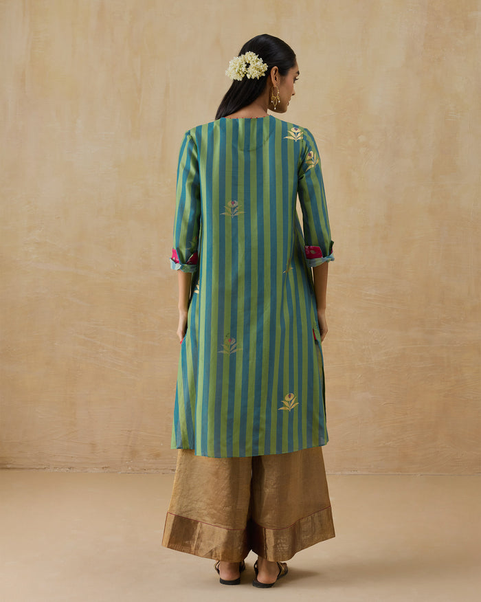 Midnight Club Kurta - Cotton Silk A-Line Fit