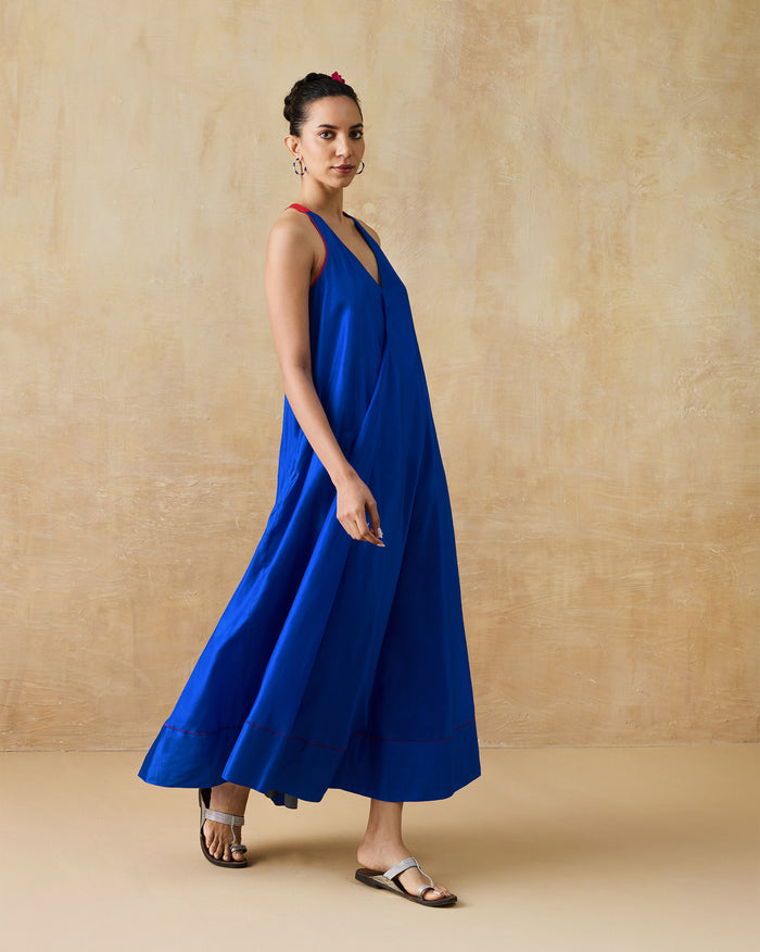 Akira Twist Back Dress - 100% Silk A-Line FIt