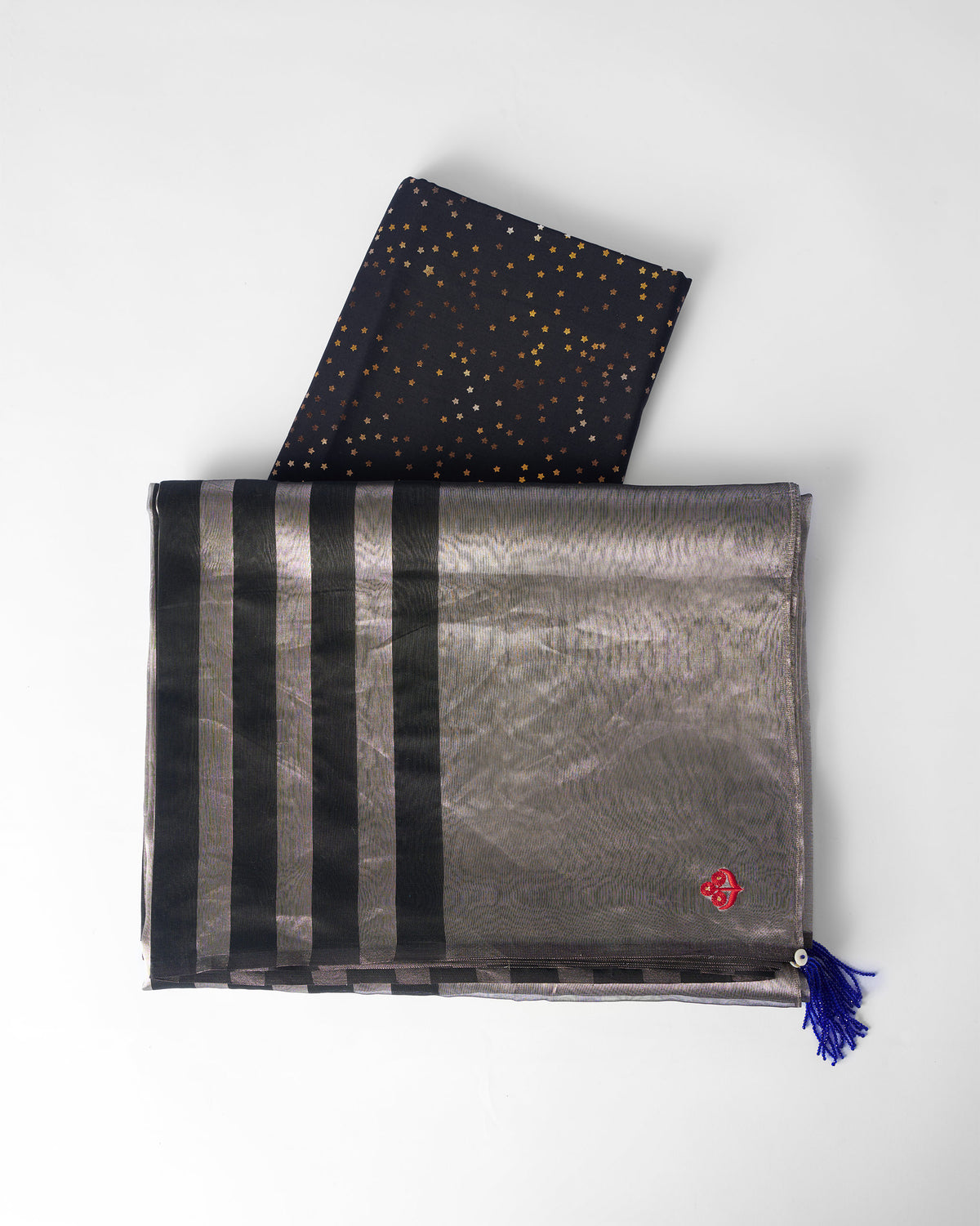 Party Stripes Sari - Metallic Tissue