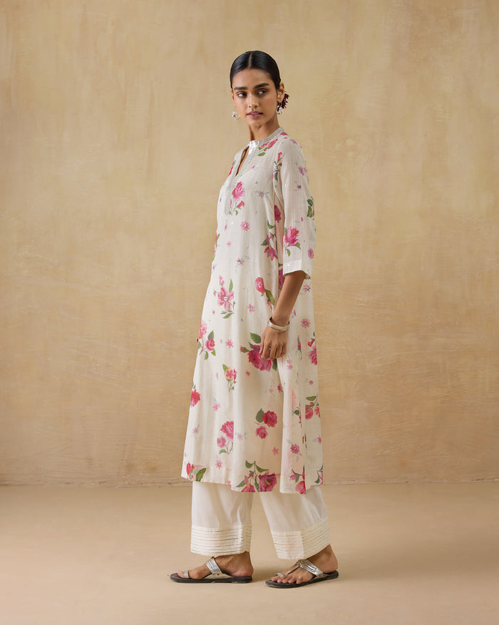 Fiesta Kurta with Slip -Cotton Silk Regular Fit