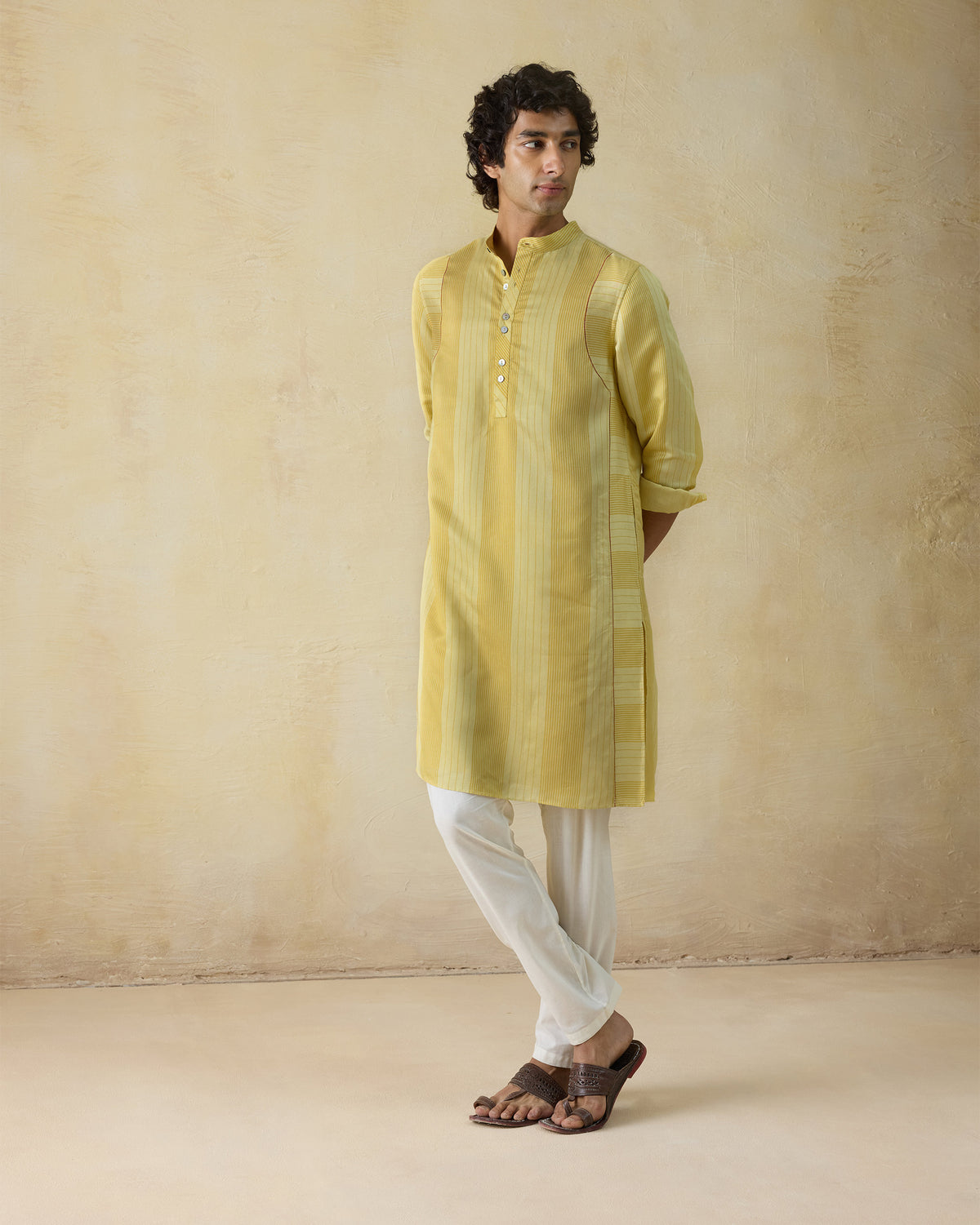 Voyage Kurta -Viscose Silk Blend Classic Fit