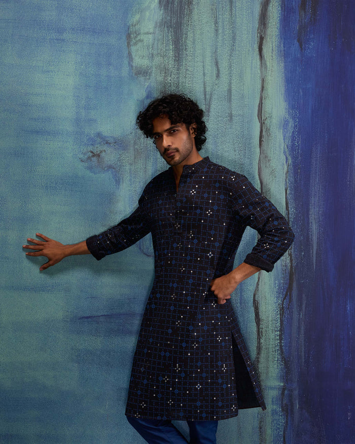 Neckband Kurta - Cotton Voile Classic Fit