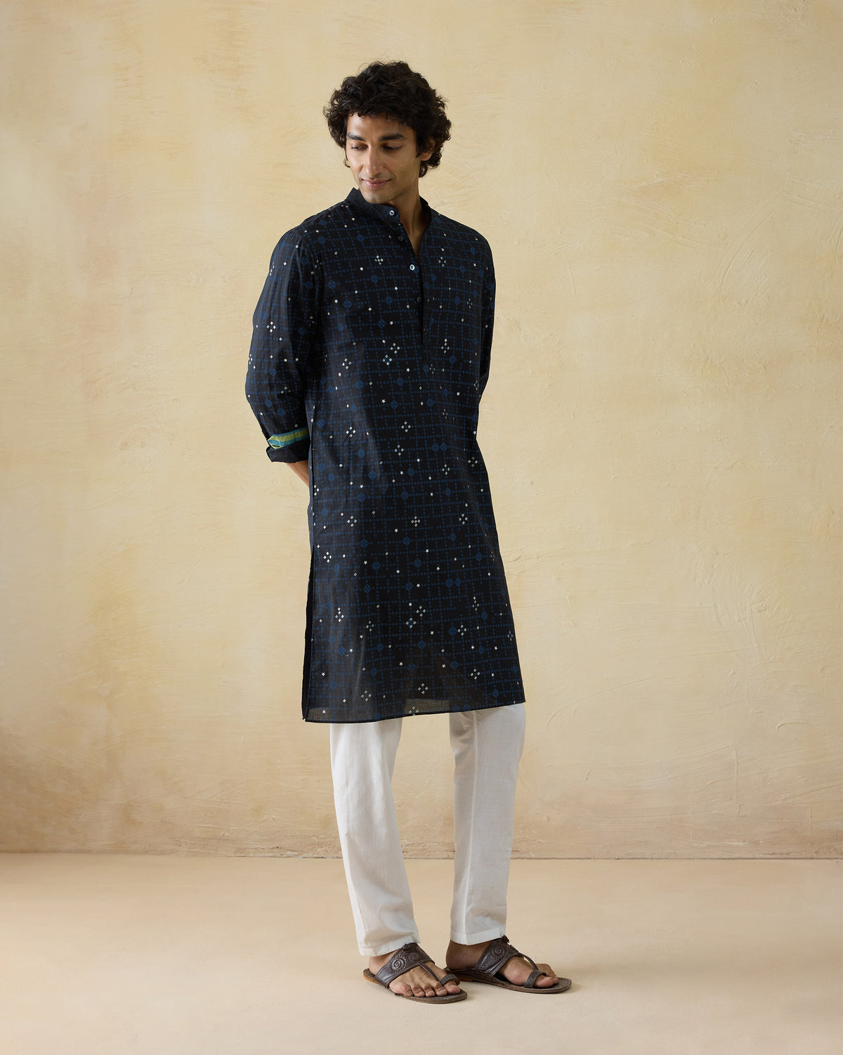 Neckband Kurta - Cotton Voile Classic Fit