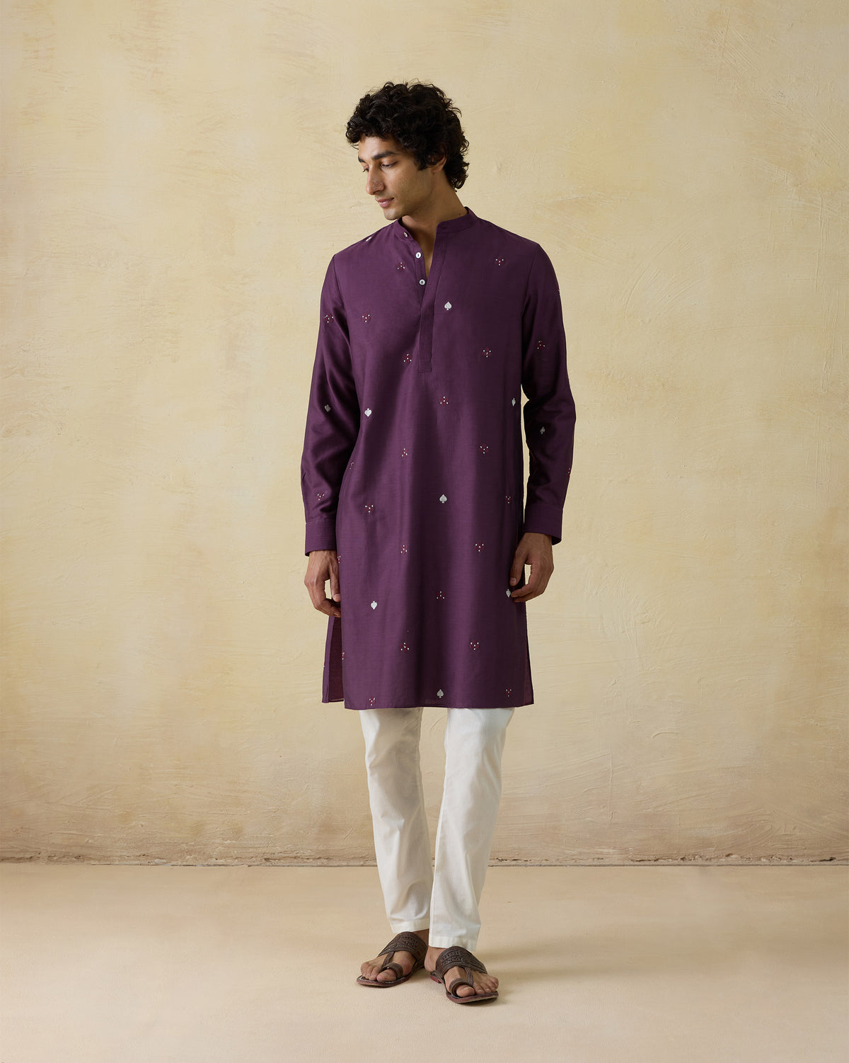 Neckband Kurta - Cotton Silk Classic Fit