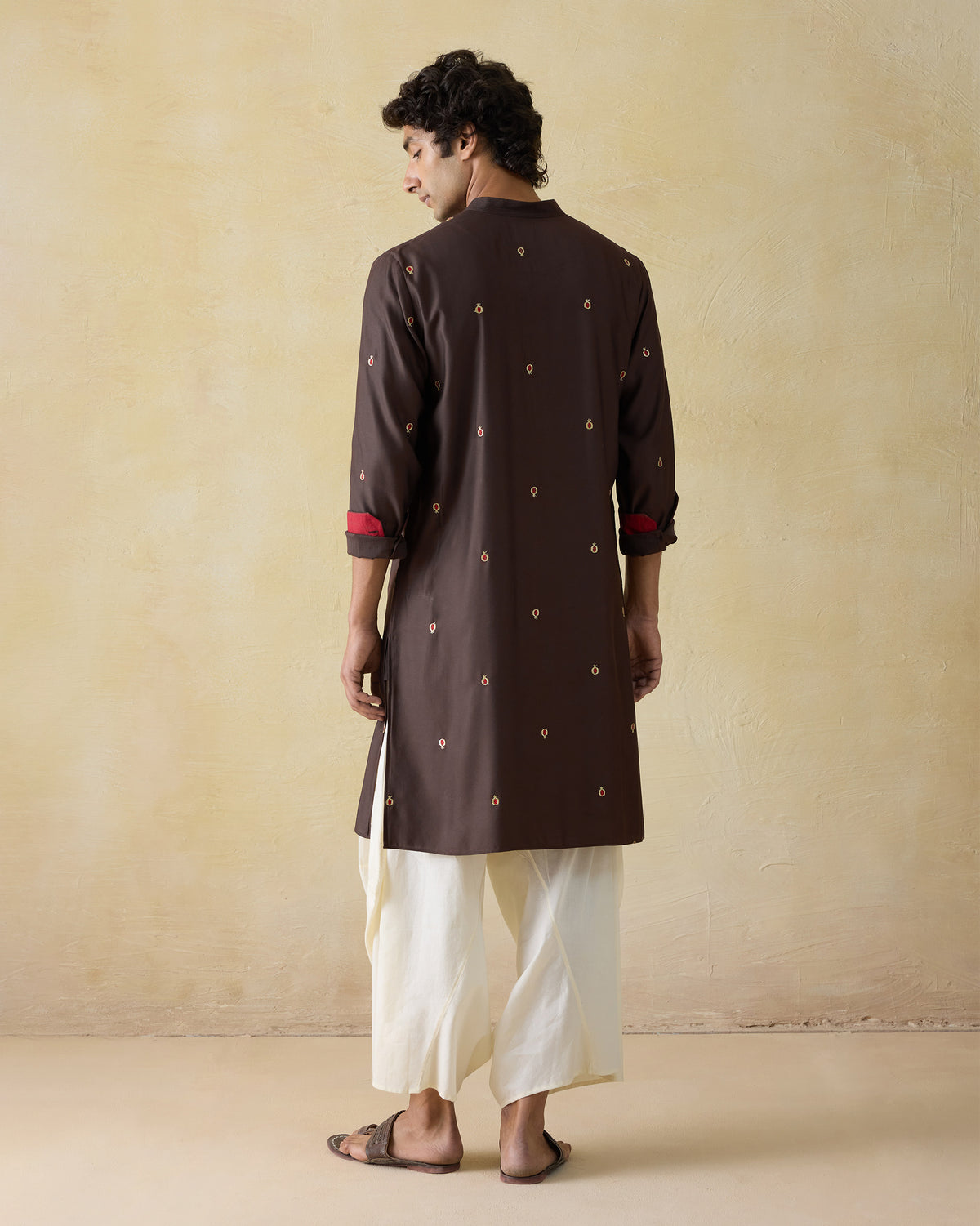 Neckband Kurta - Viscose Silk Blend Classic Fit