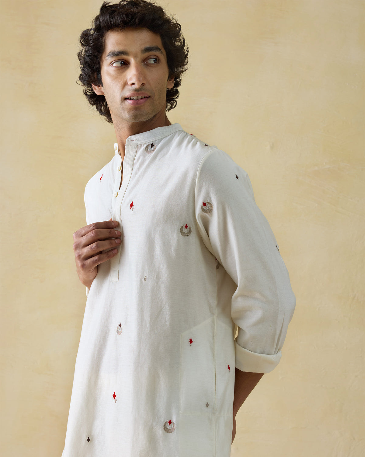 Neckband Kurta - Cotton Silk Classic Fit