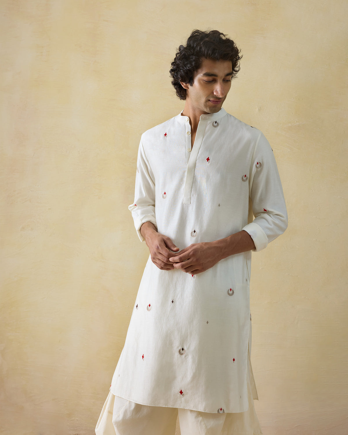 Neckband Kurta - Cotton Silk Classic Fit