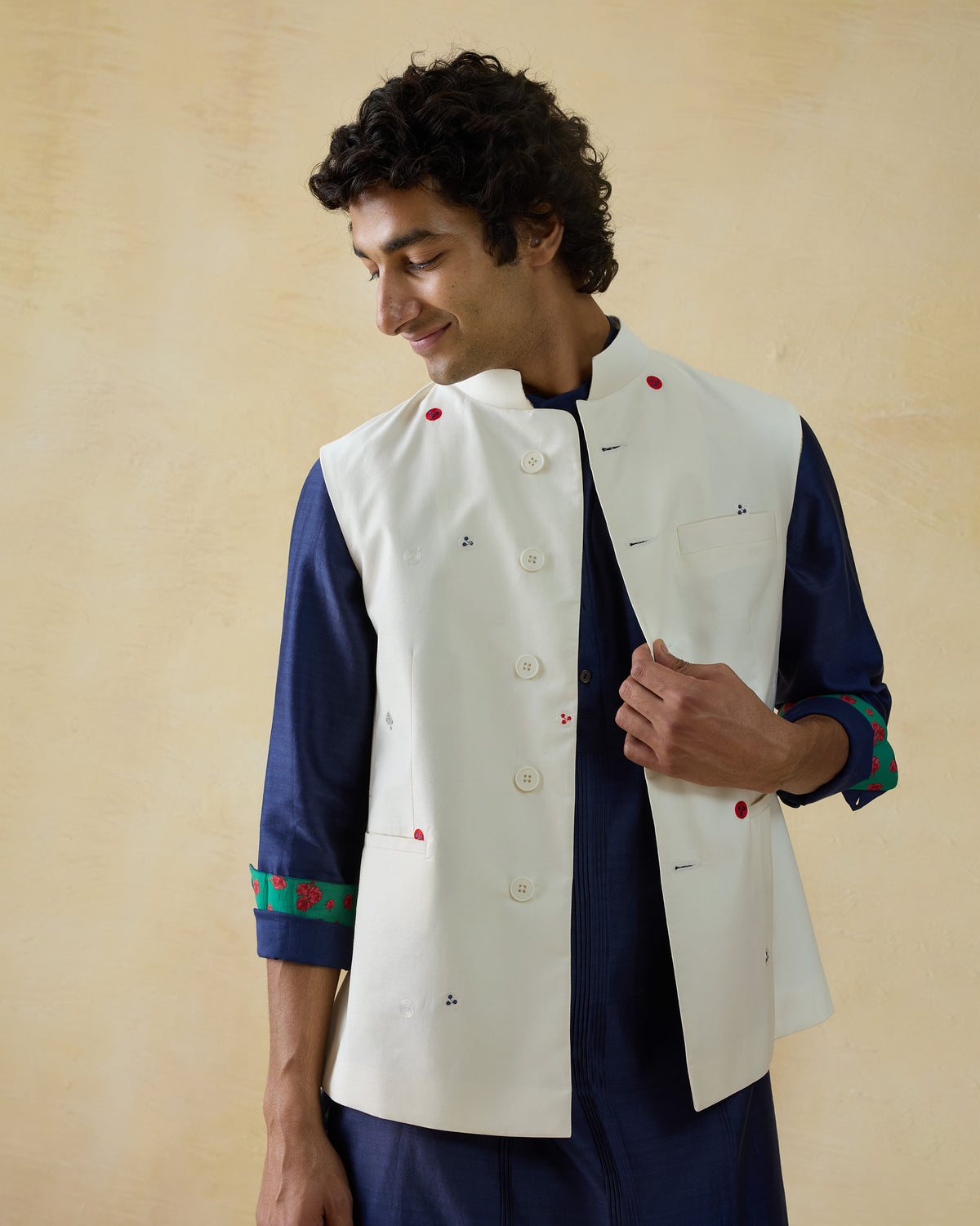 Nehru Jacket - Cotton Blend Classic Fit