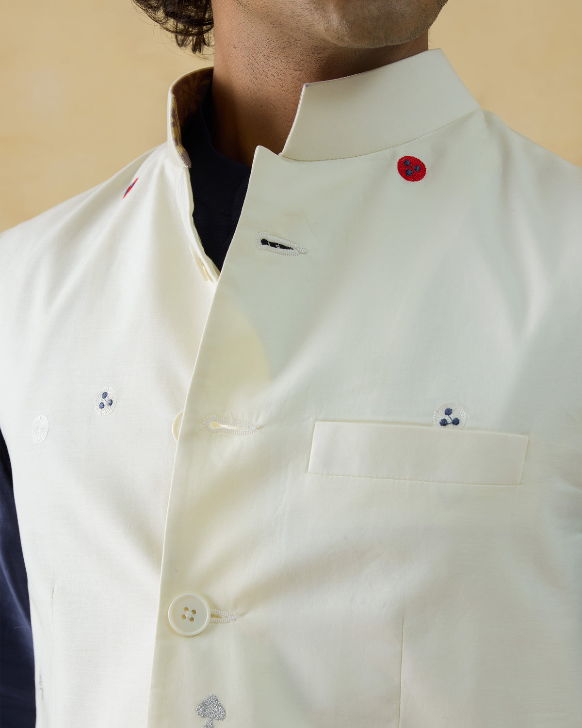 Nehru Jacket - Cotton Blend Classic Fit
