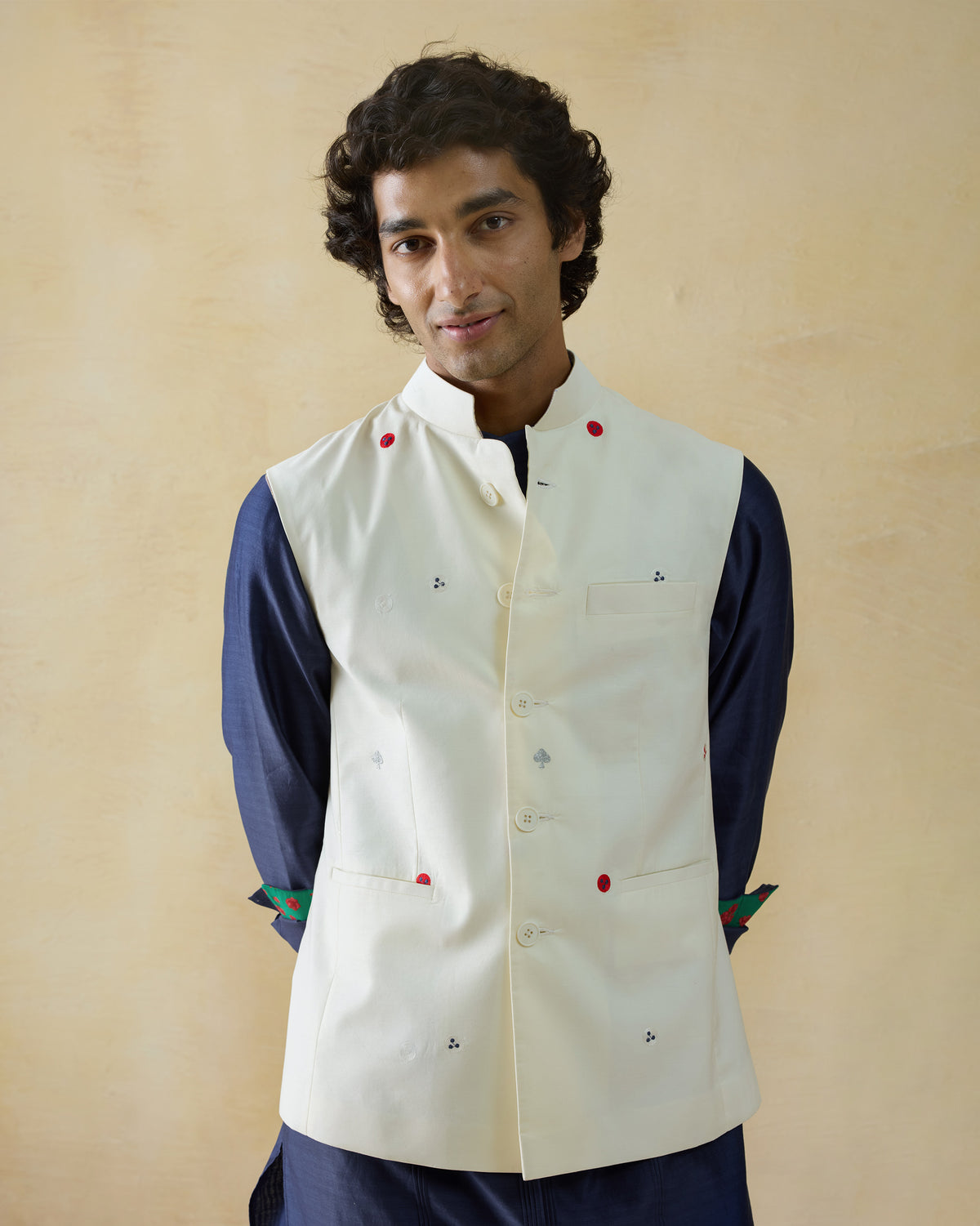 Nehru Jacket - Cotton Blend Classic Fit