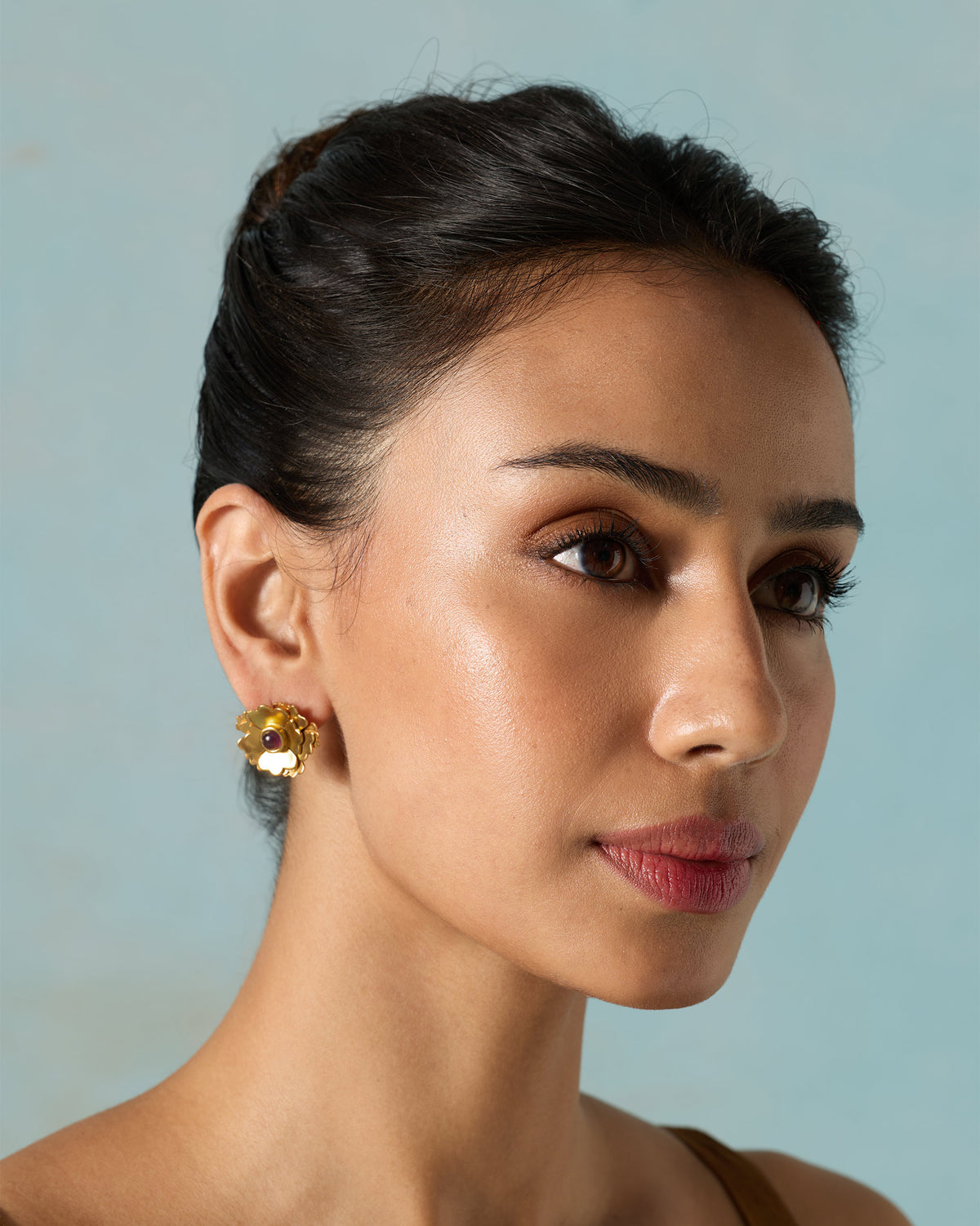 Kesar Phool Studs - Gold