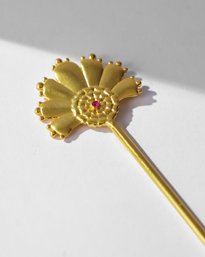 Mari-Palm Hairpin - Gold