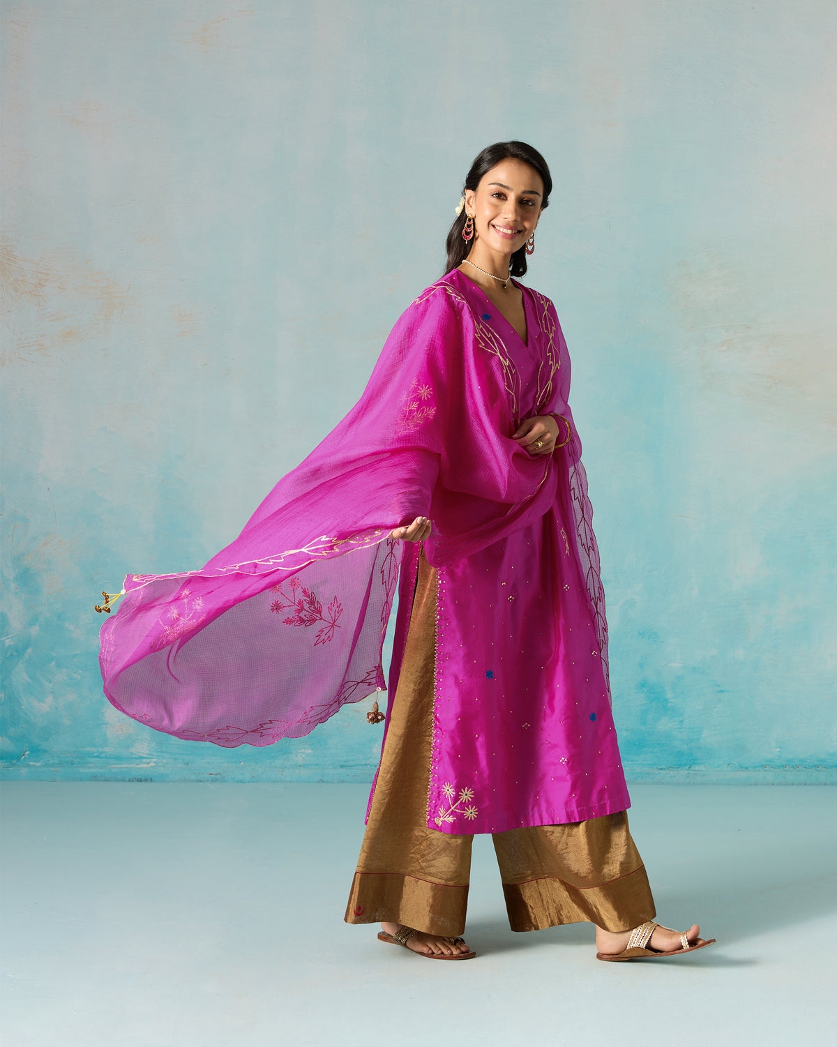 Milni Kurta - Embroidered Silk