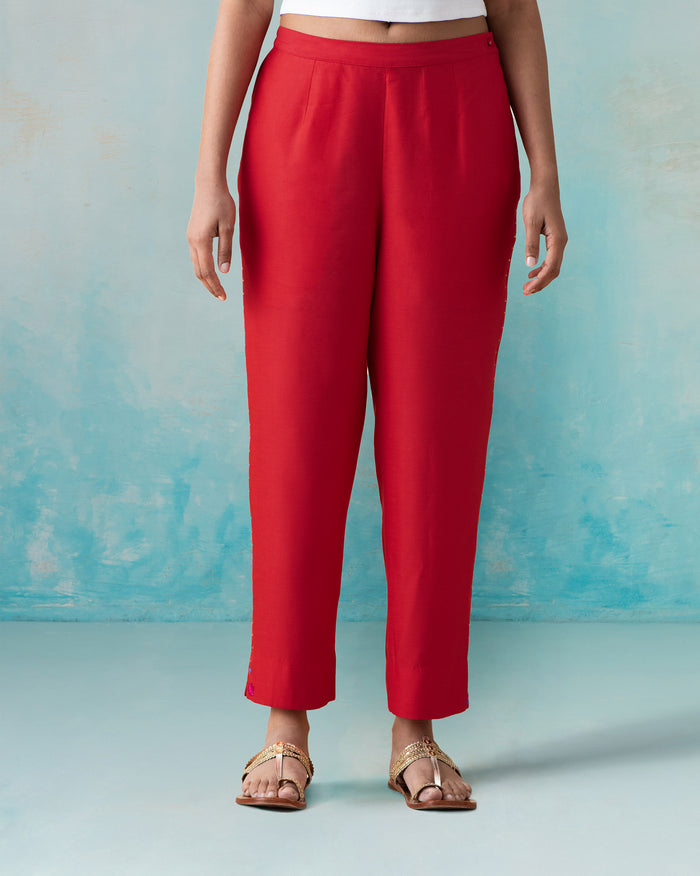 Novel Pants - Viscose Silk Blend Narrow Fit