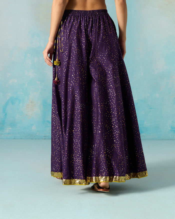 Sagan Sharara - Foil Printed Cotton Silk