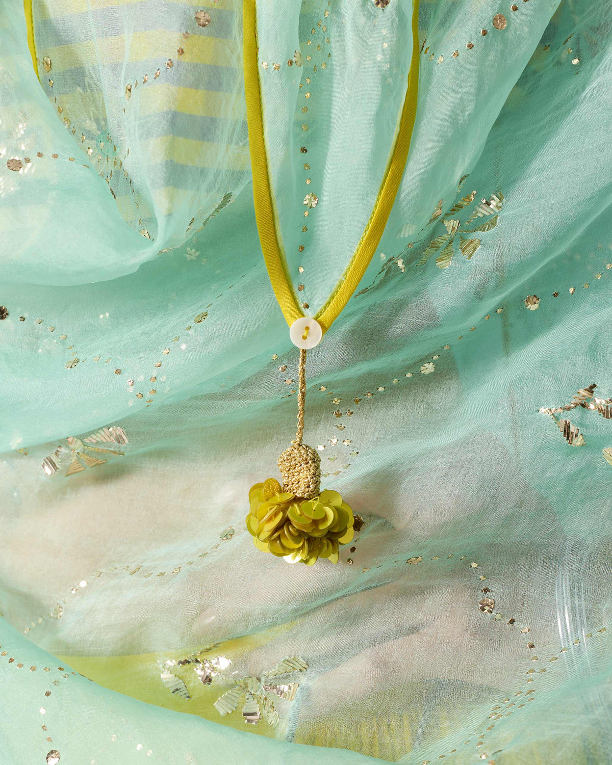 Adaa Dupatta - Embroidered Mukaish Silk Organza