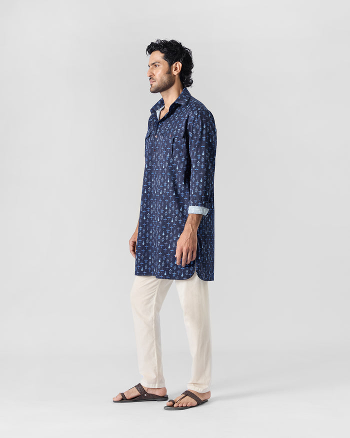 Hawai Sa Kurta - Dark Blue