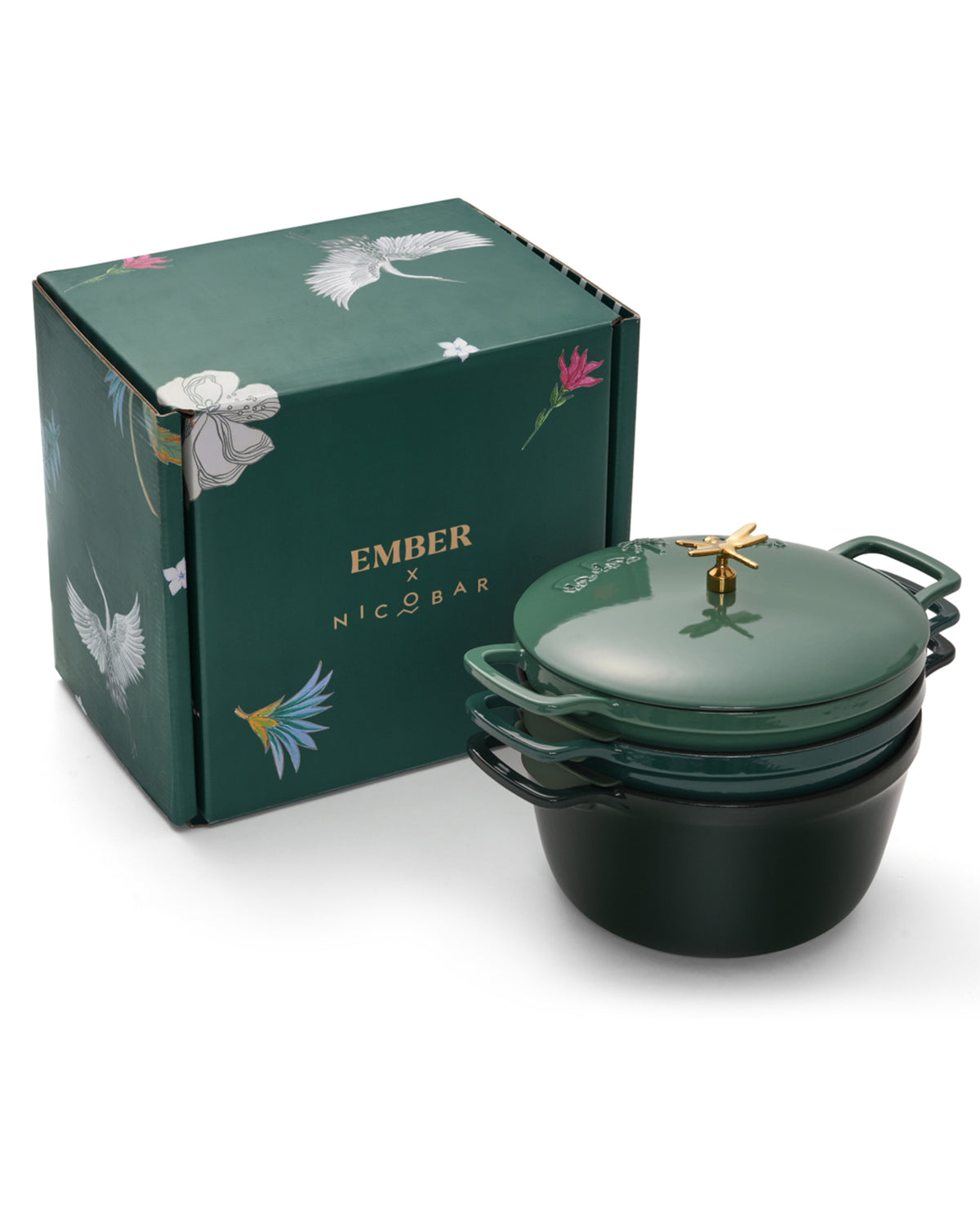 Ceylon Forest Stack Cookware - Set of 3
