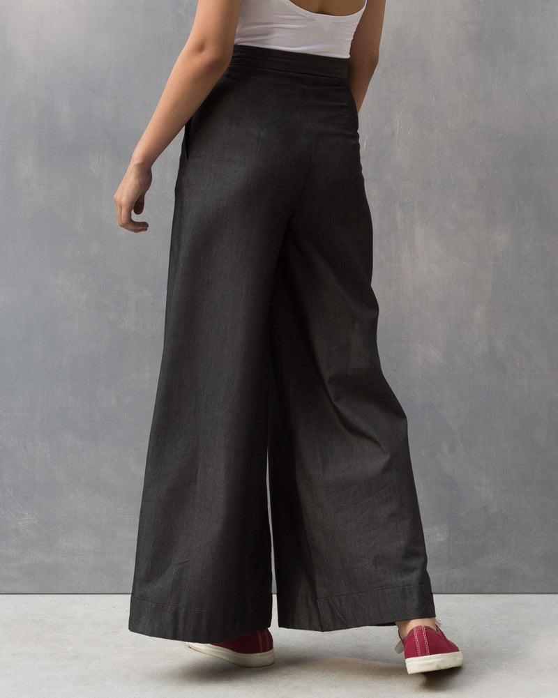 Denim Wide Leg Pants