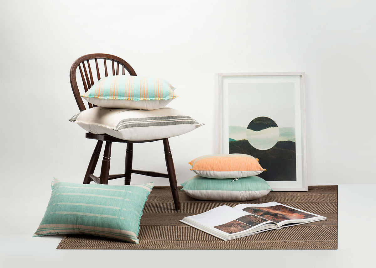 Ber Ber Stripe Pillow Cover - Tangerine thumbnail 3