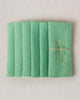 Verandah Cocktail Napkins (Set of 6) - Aqua & Charcoal