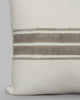 Alleppey French Stripes Pillow Cover - Ivory & Soft Grey