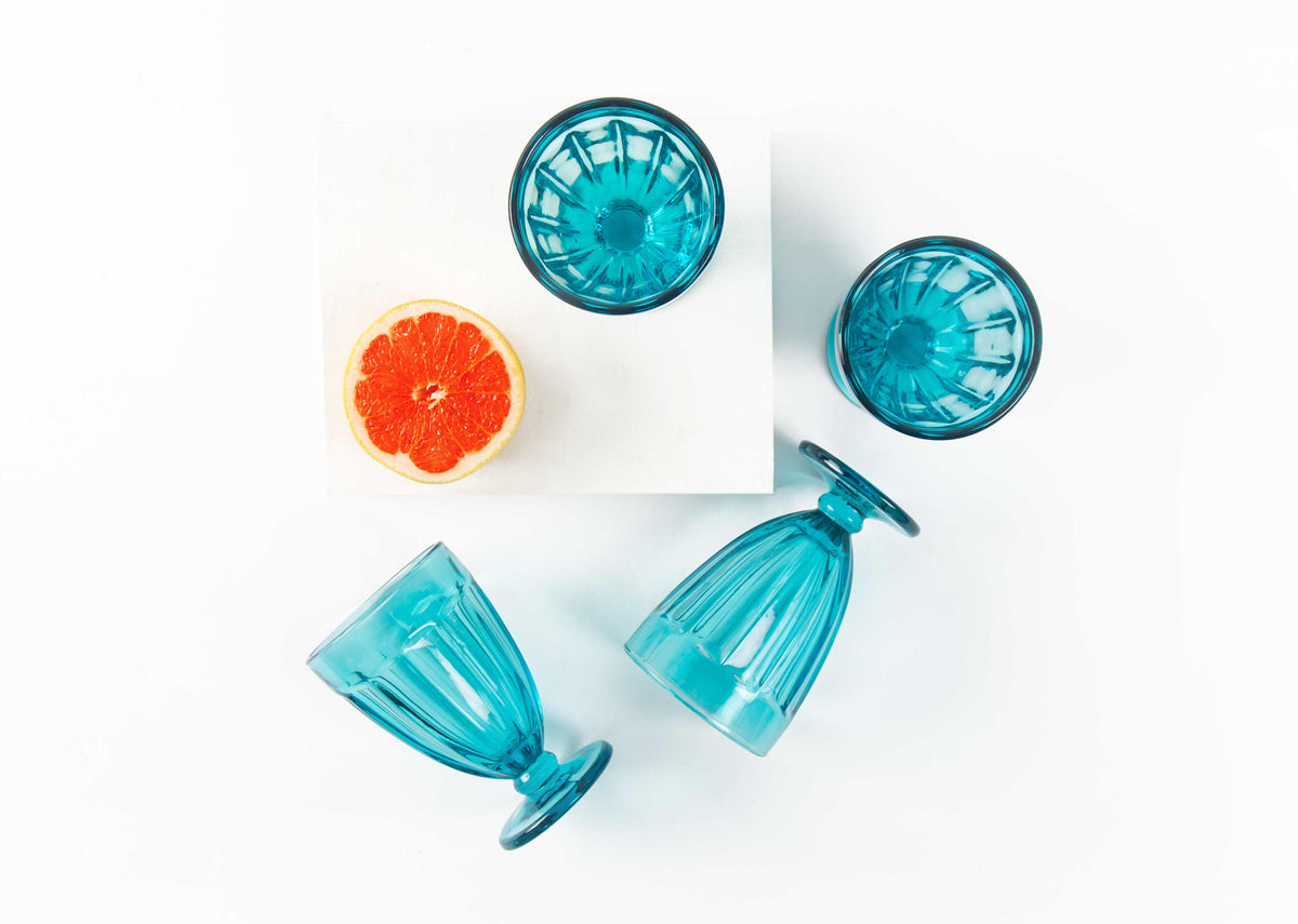 Island Stem Glass (Set of 4) - Teal thumbnail 3