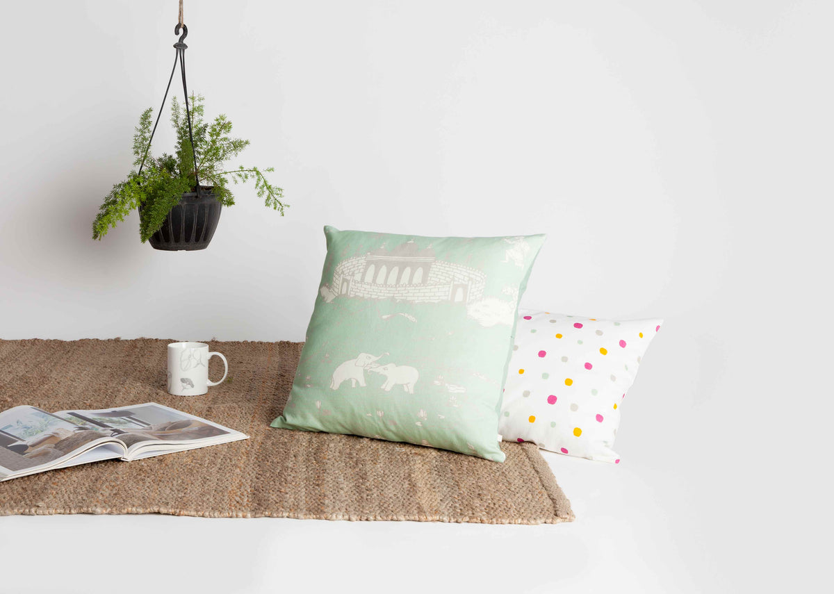 Pazhani Cushion Cover - Smoke Green thumbnail 3