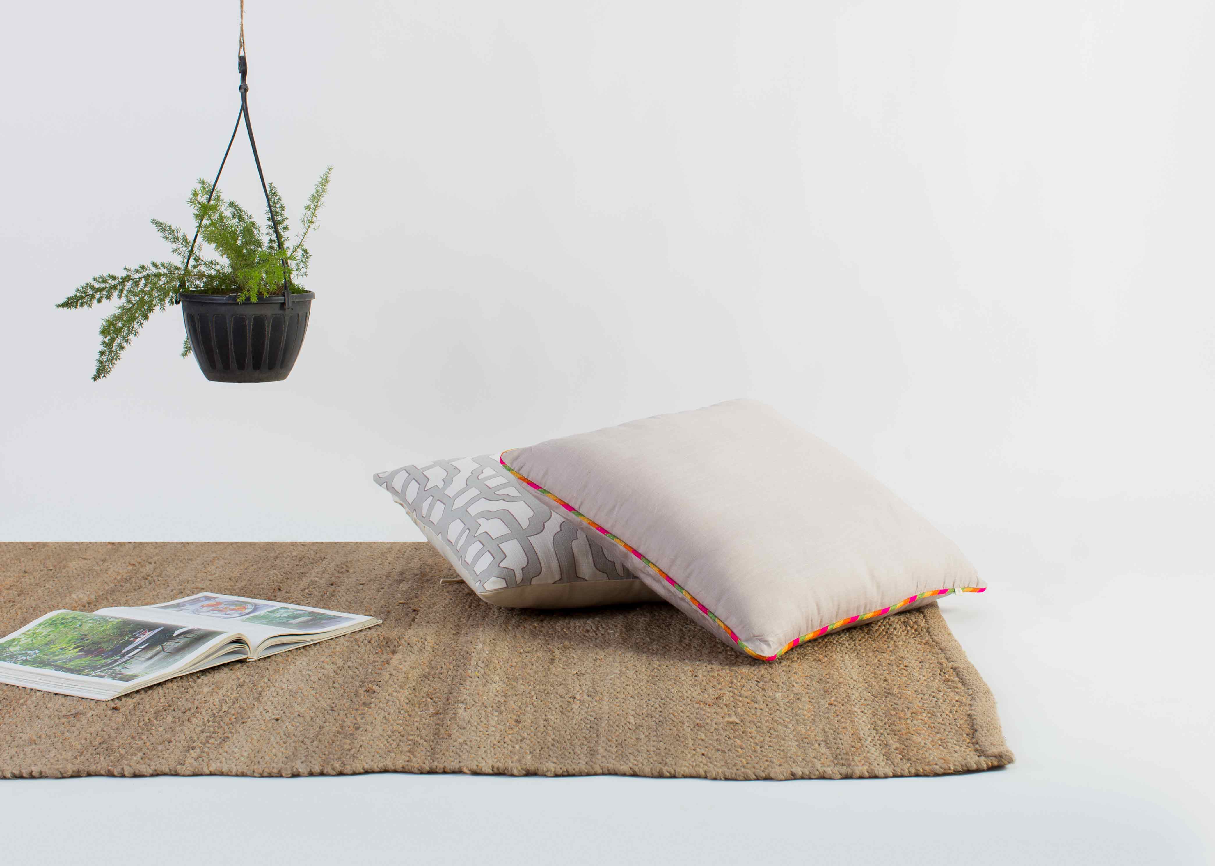 Tussar Cushion Cover - Taupe