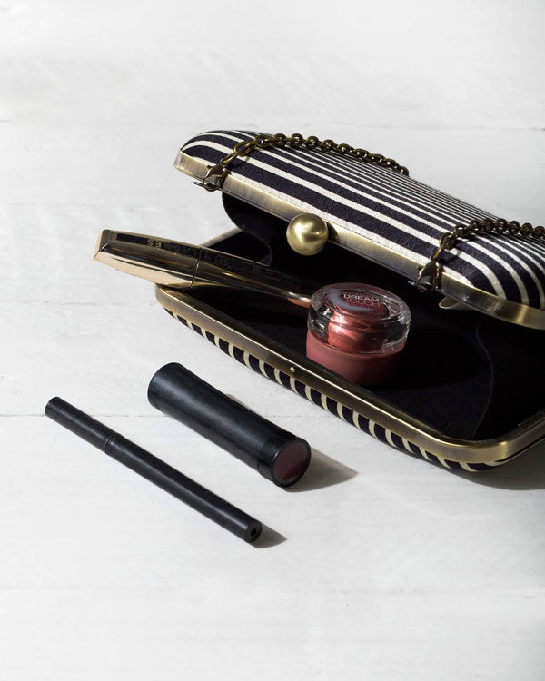 Martini Clutch - Ivory & Black