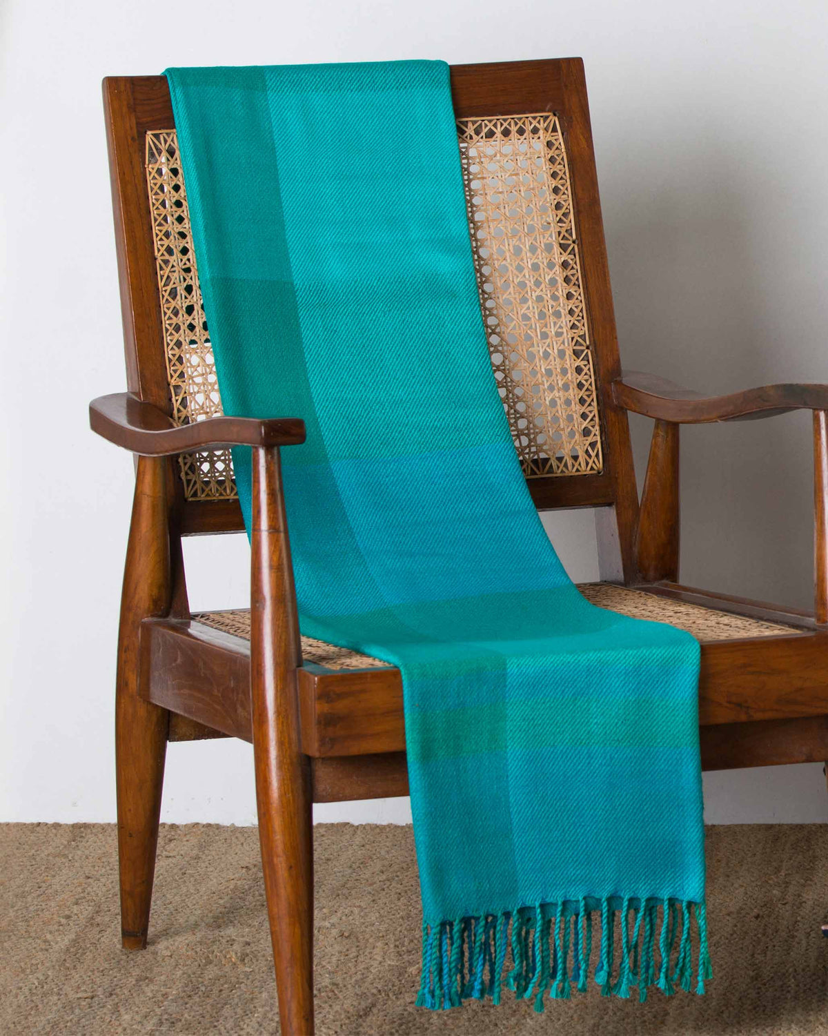 Zanzibar Handloom Throw - Emerald thumbnail 2