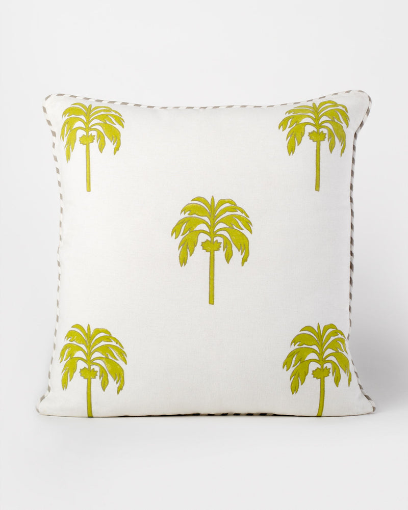 Colombo Palm Block Cushion Cover - Lime