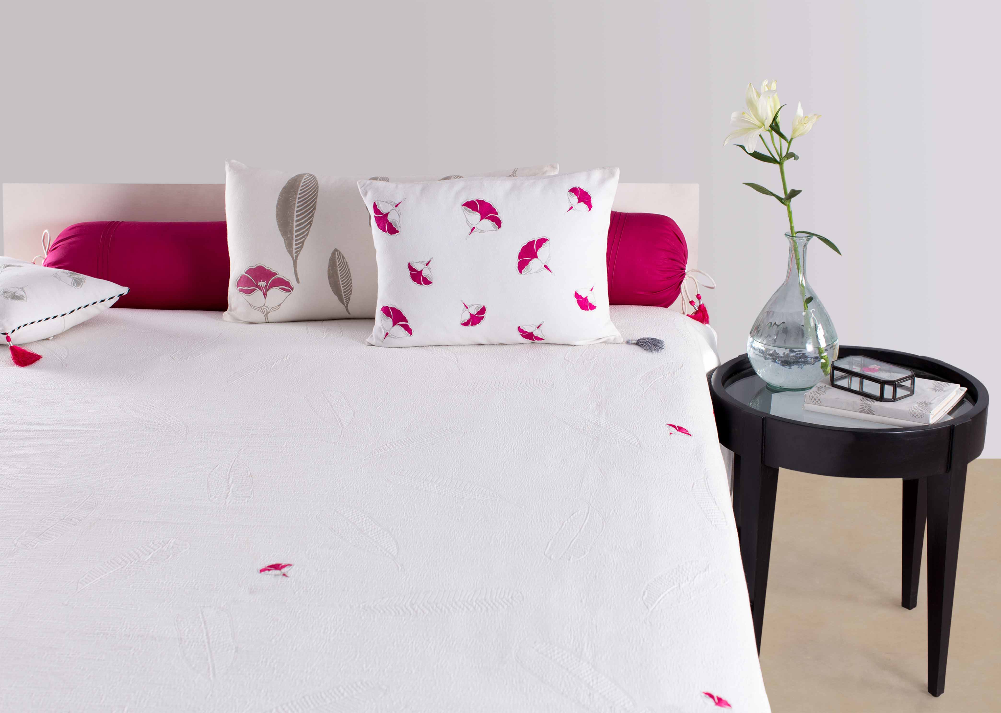 Frangipani Matelasse King Bed Cover