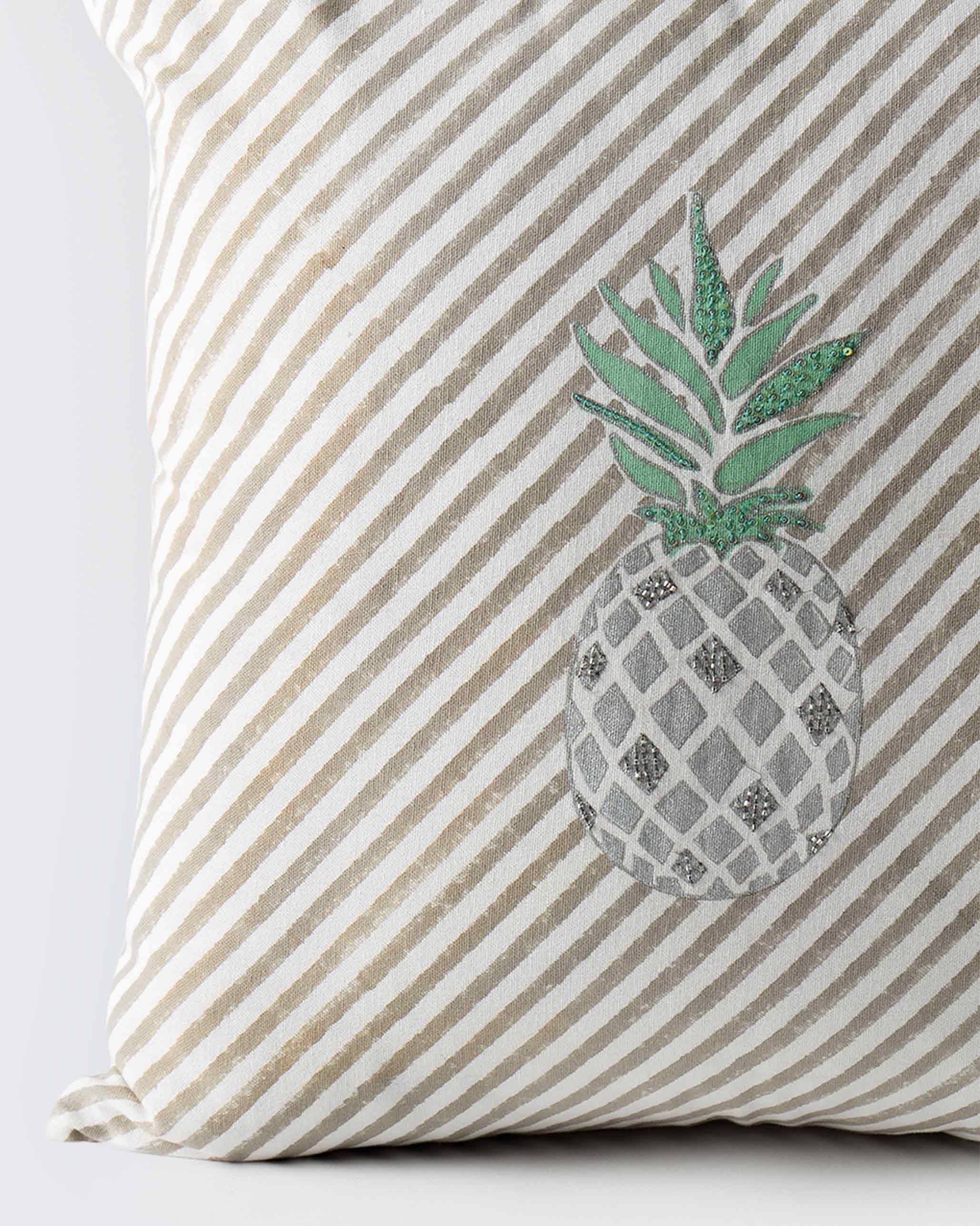 Mahe Pineapple Stripe Cushion Cover