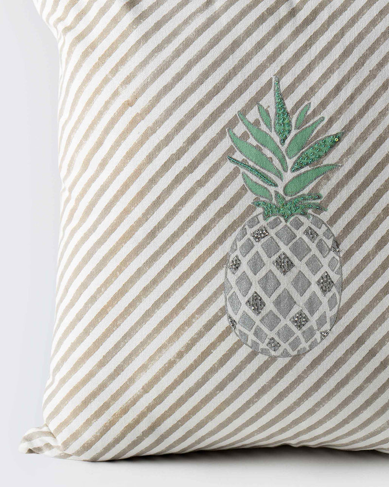 Mahe Pineapple Stripe Cushion Cover