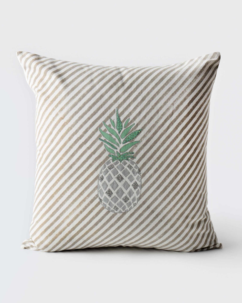 Mahe Pineapple Stripe Cushion Cover