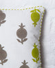 Anar Cushion Cover - Grey & Lime