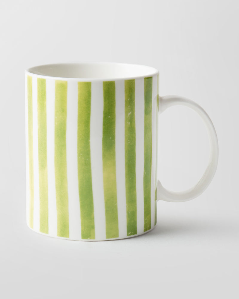 Flora Fauna Stripes Mug - Lime