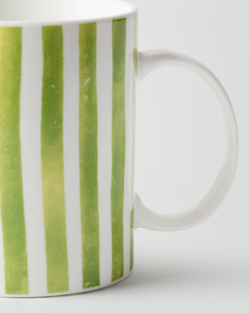 Flora Fauna Stripes Mug - Lime