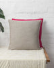 Verandah Reversible Cushion Cover - Fuchsia & Grey