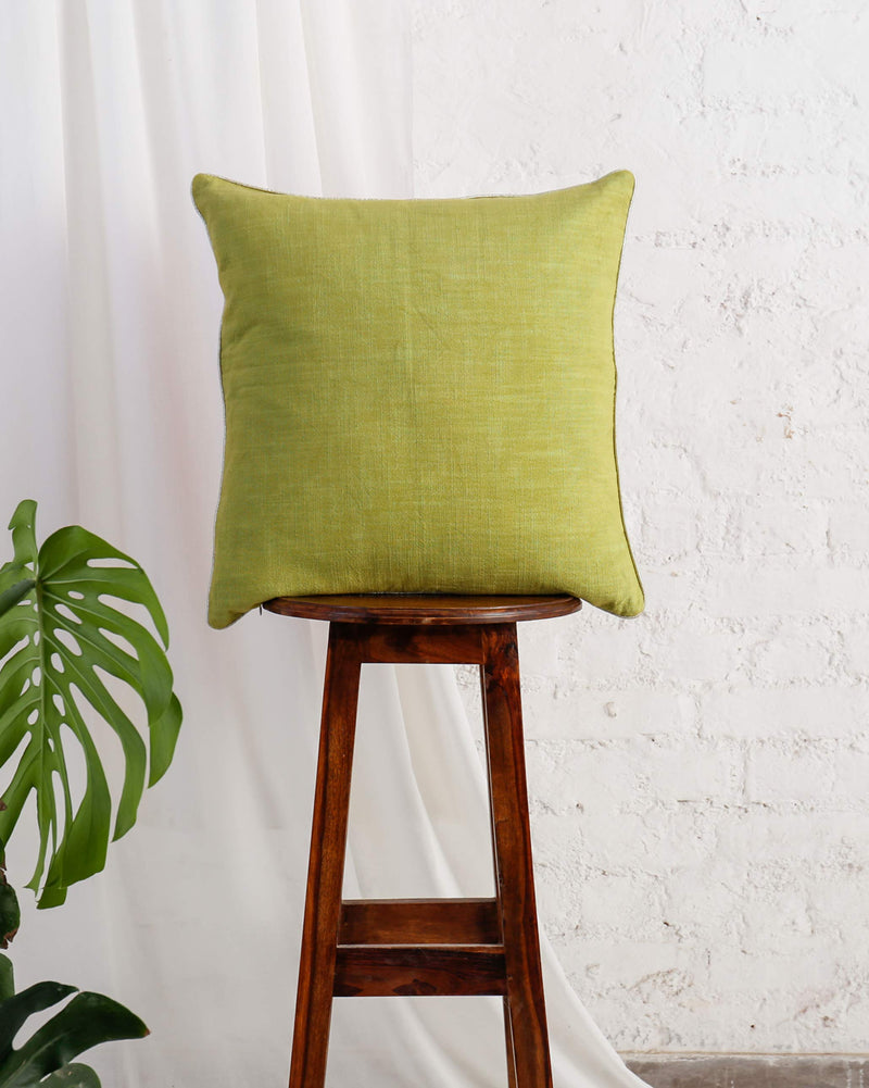 Verandah Reversible Cushion Cover - Lime & Fuchsia